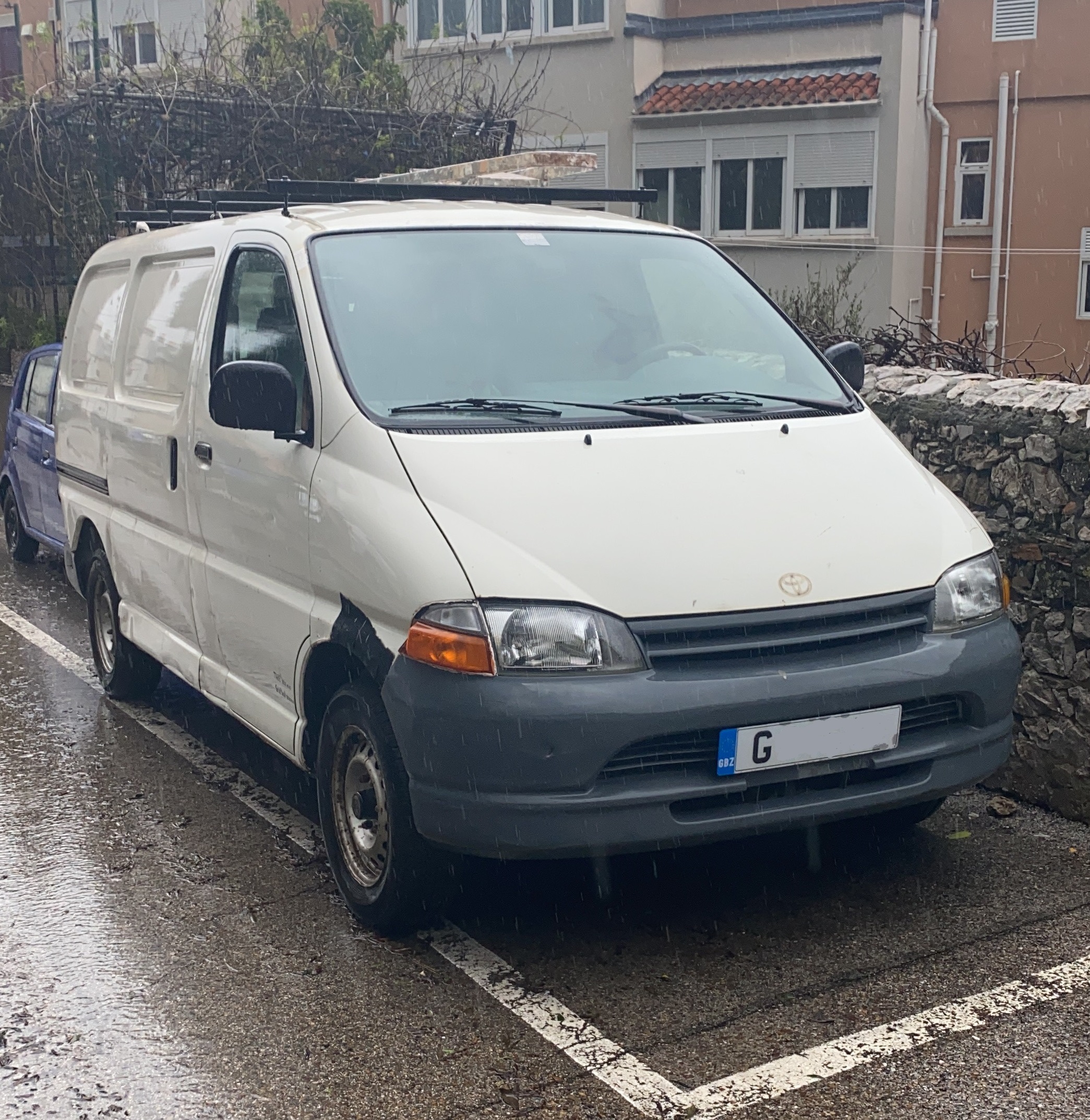 Toyota Hi-Ace Motor-van with fuel containers seized in the Upper Town.